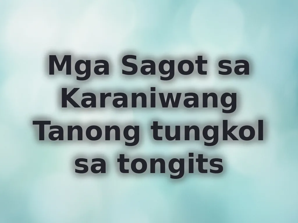 Mga tanong tungkol sa tongits
